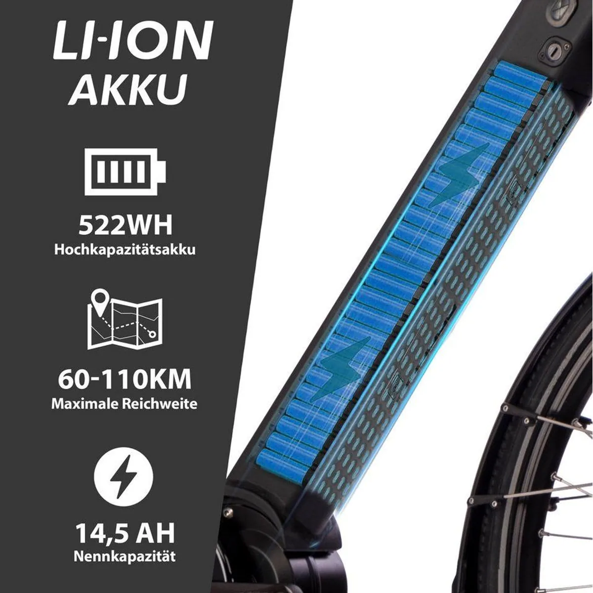 SAXXX E-Bike Trekkingrad 28 Zoll, leistungsstarker Mittelmotor, 10 Gang SHIMANO Deore — komfortabel und vielseitig 4