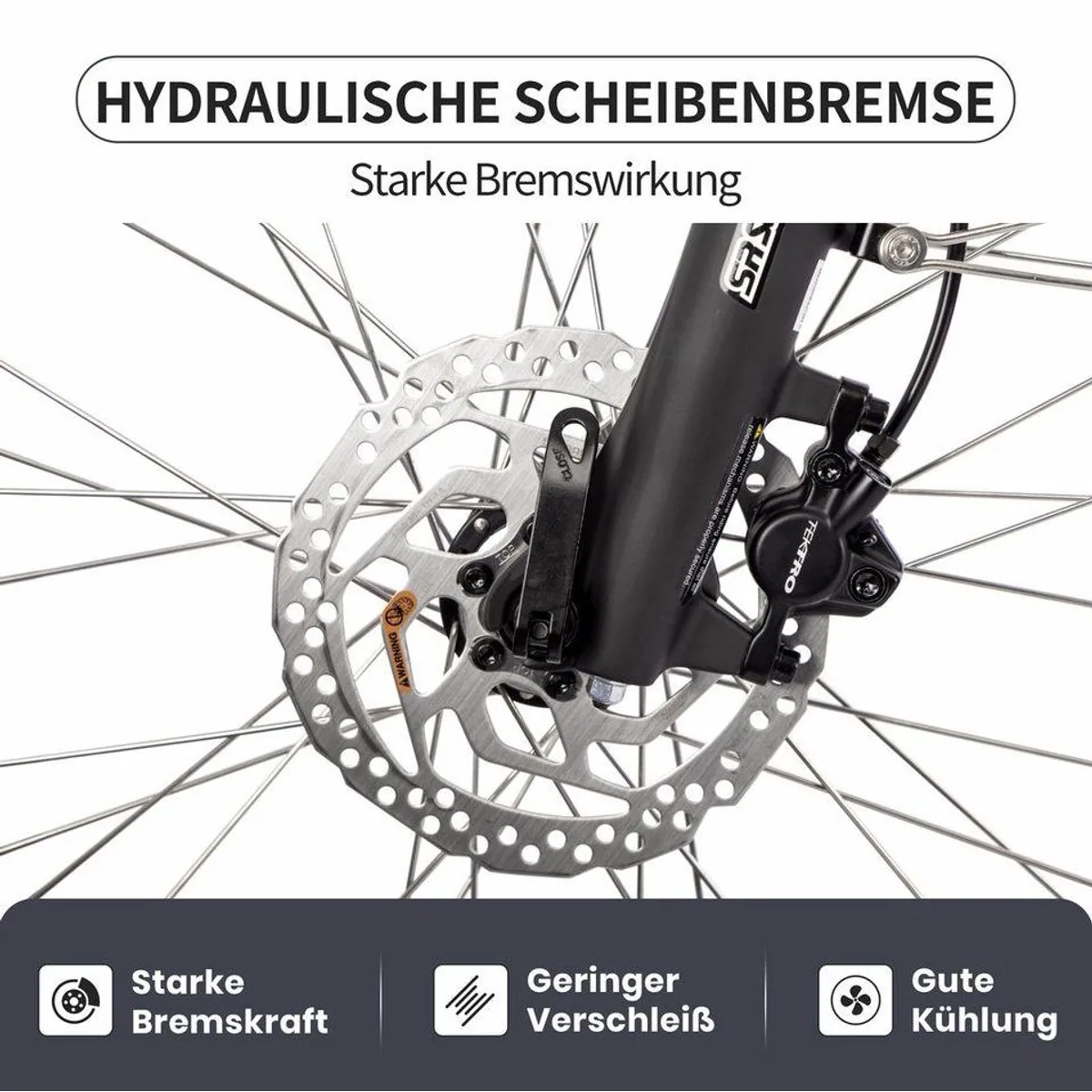 SAXXX E-Bike Trekkingrad 28 Zoll, kraftvoller 250W Mittelmotor, 540Wh Akku, hydraulische Scheibenbremsen 5