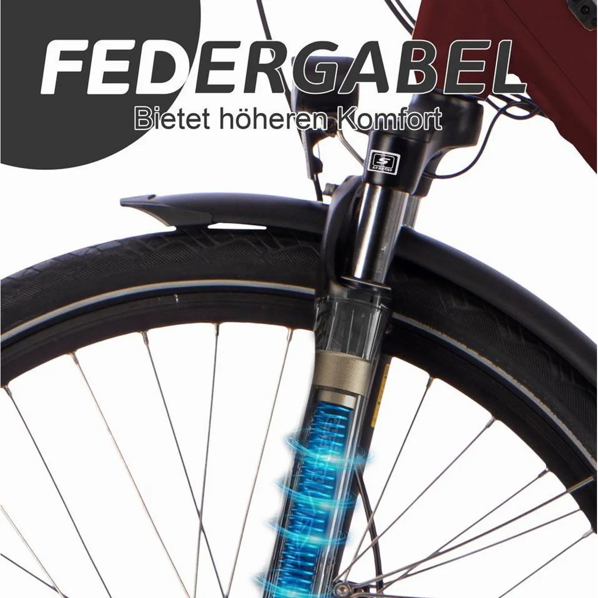SAXXX E-Bike Trekkingrad 28 Zoll, 522Wh Akku, SHIMANO Deore 10-Gang — ideal für Pendler und Freizeitfahrten 5