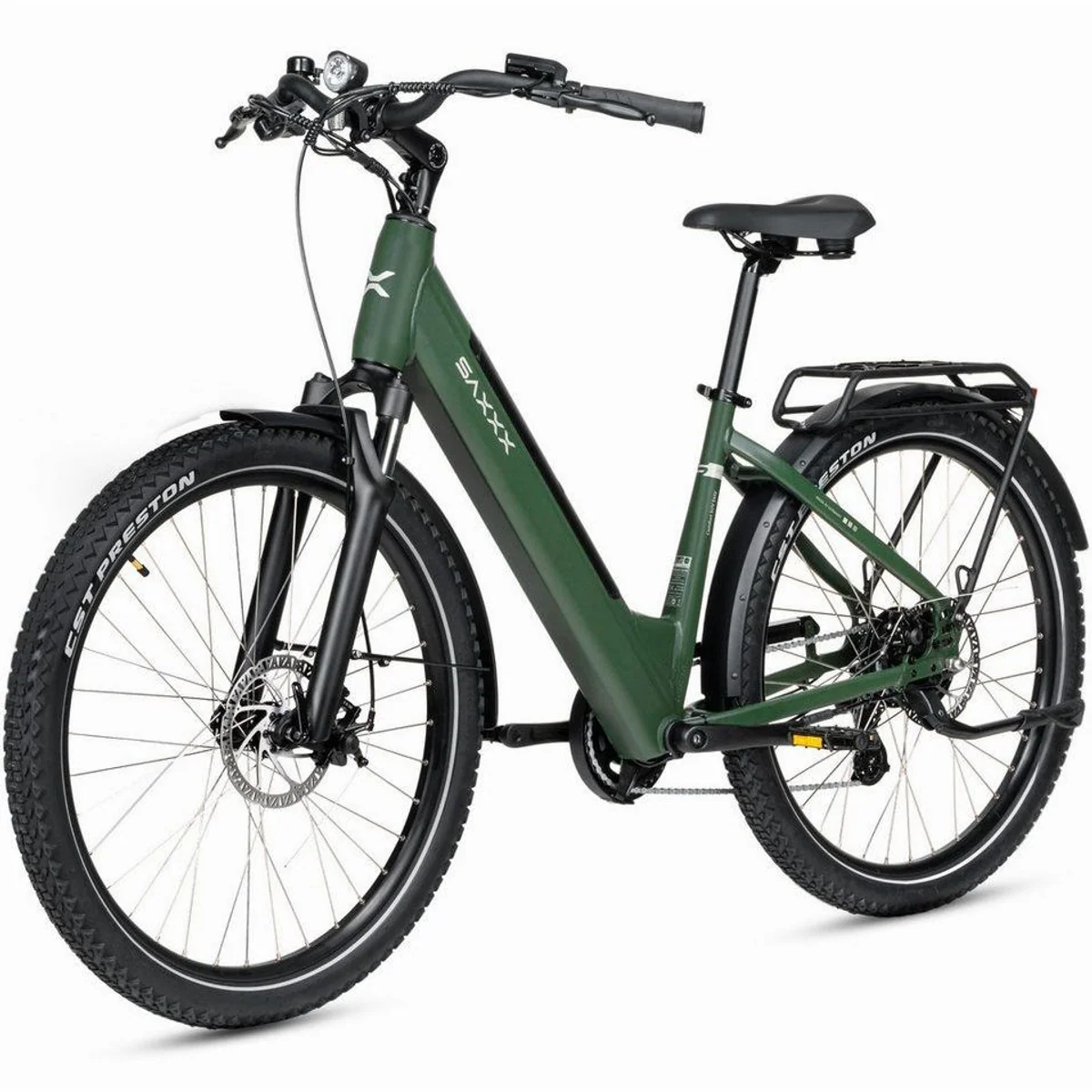 SAXXX E-Bike Cityrad, 250 W Hinterradmotor, 120 km Reichweite, 7 Gang Shimano