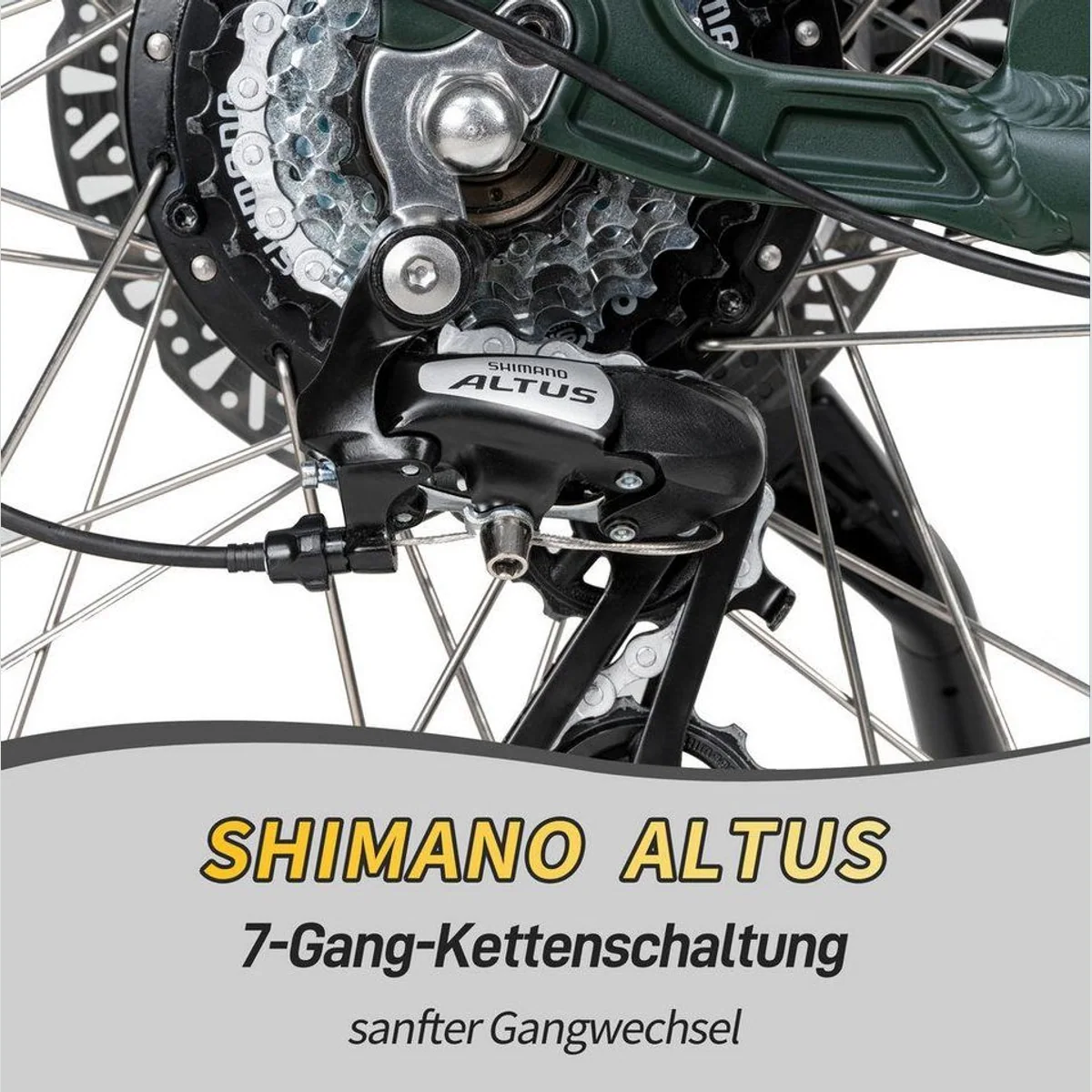 SAXXX E-Bike Cityrad, 250 W Hinterradmotor, 120 km Reichweite, 7 Gang Shimano 5