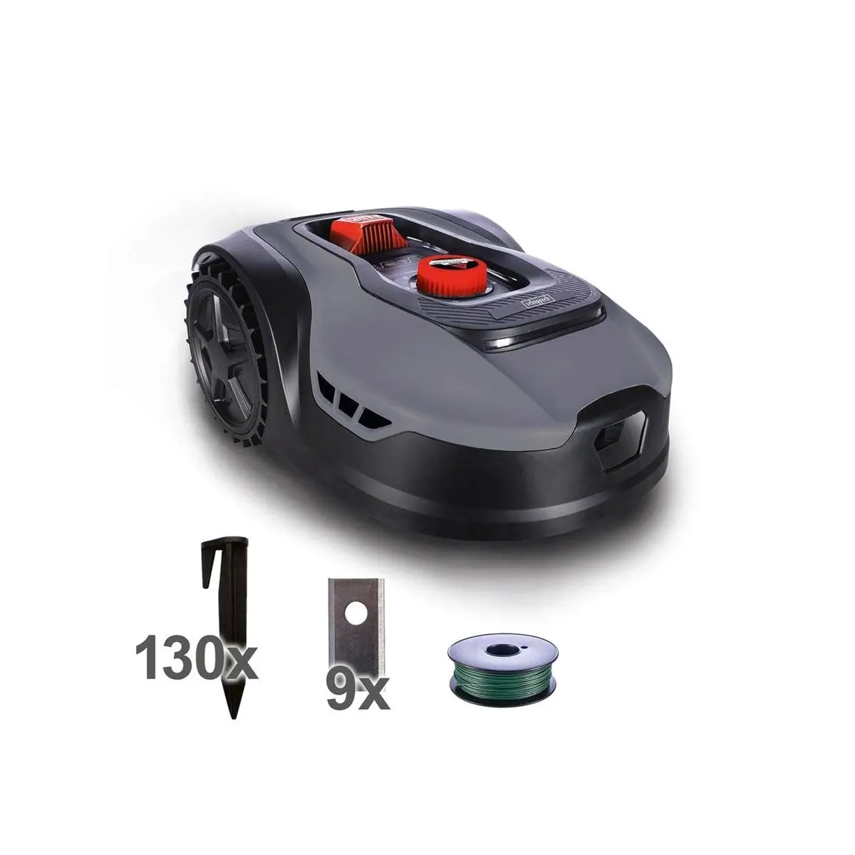 Scheppach Rasenmähroboter RLM500W, für Rasenflächen bis 500 m², inklusive 9 Mähmesser