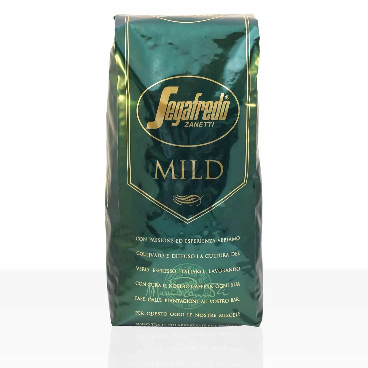 Segafredo Mild Kaffee, 1kg Kaffeebohnen, mildes Aroma, perfekte für Milchkaffee, italienische Röstung