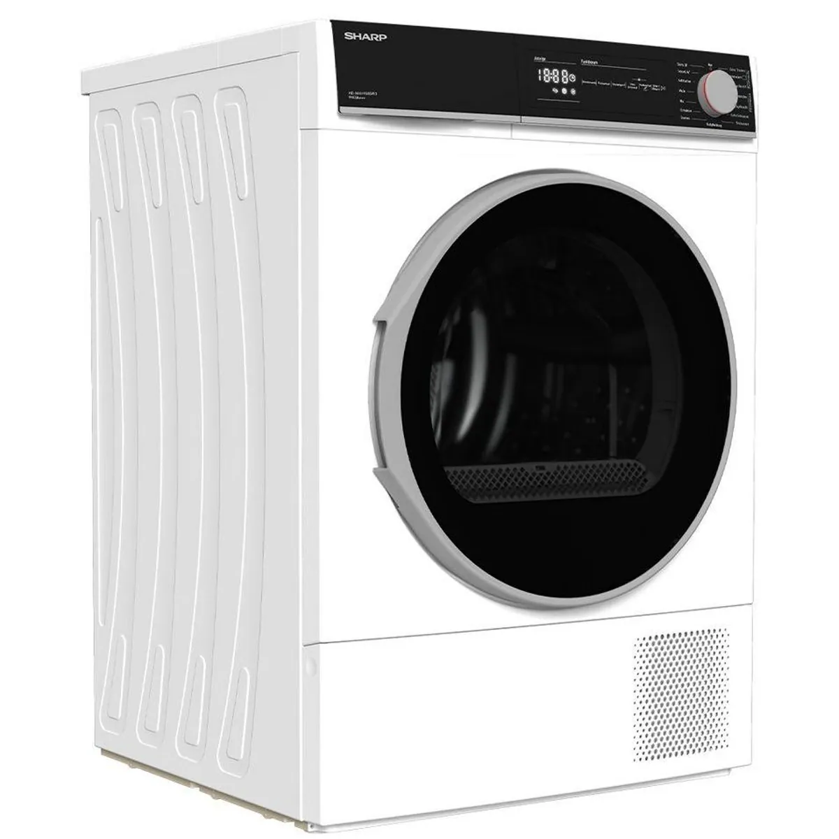 Sharp KD-NHH9S8GW3-DE Wärmepumpentrockner, LED-Display, Knitterschutzfunktion, Schontrommel