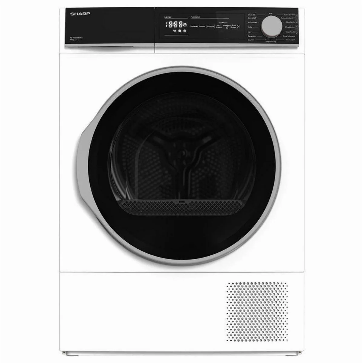 Sharp KD-NHH9S8GW3-DE Wärmepumpentrockner, LED-Display, Knitterschutzfunktion, Schontrommel 2