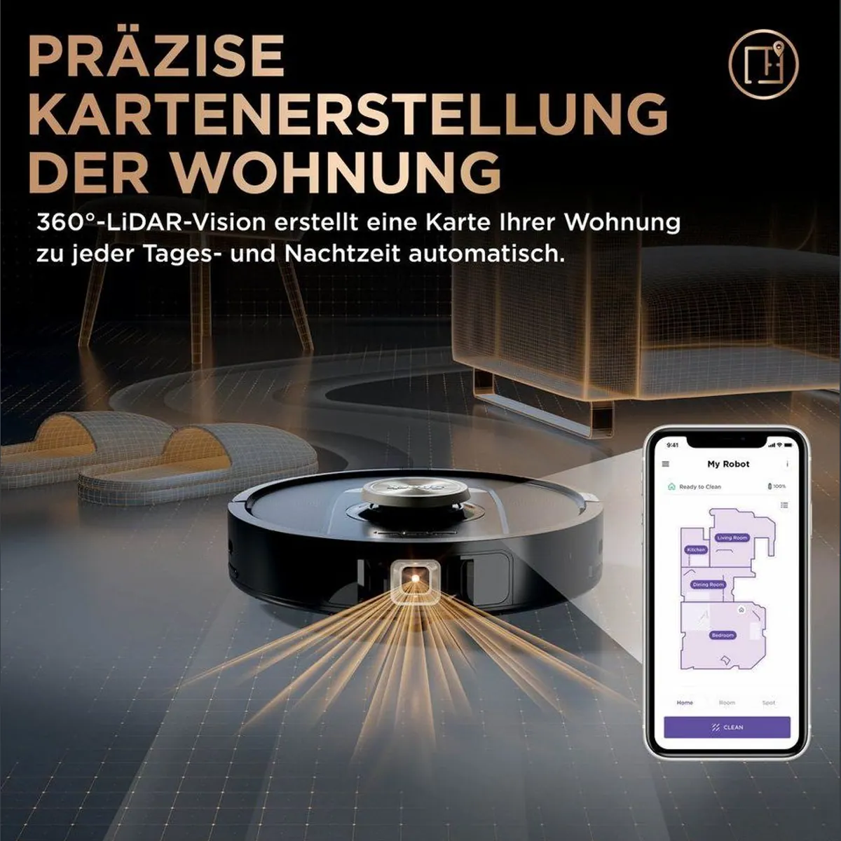 Shark Saugroboter PowerDetect NeverTouch Pro 2-in-1, gründliche Reinigung und Wischfunktion 3