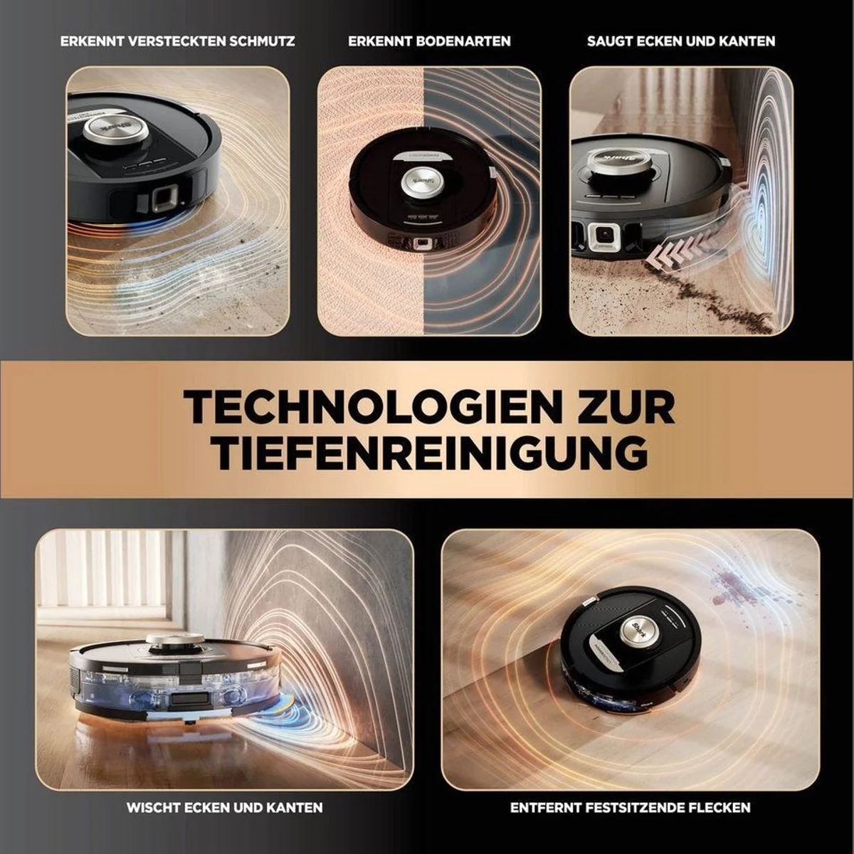 Shark Saugroboter PowerDetect NeverTouch Pro 2-in-1, gründliche Reinigung und Wischfunktion 5