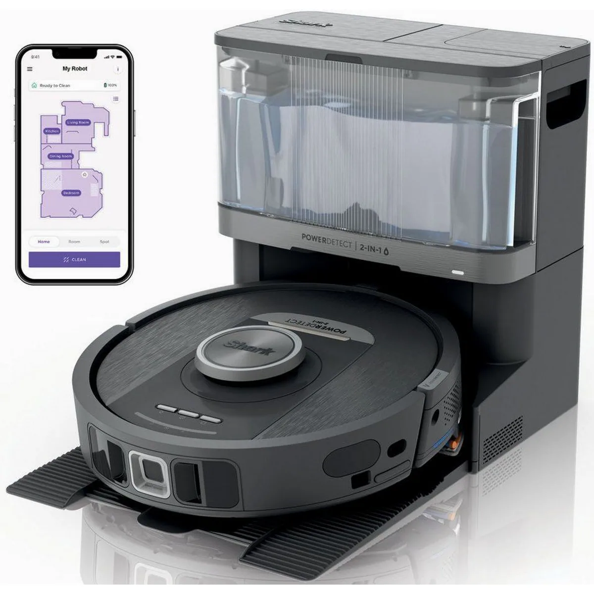 Shark Saugroboter RV2800YEEU, 2-in-1 Wischfunktion, selbstreinigende Basisstation