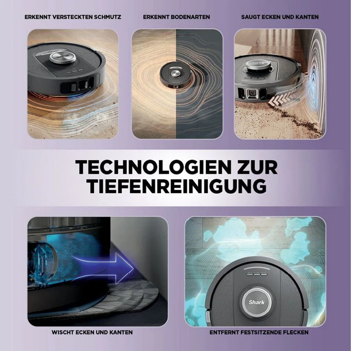 Shark Saugroboter RV2800YEEU, 2-in-1 Wischfunktion, selbstreinigende Basisstation 3