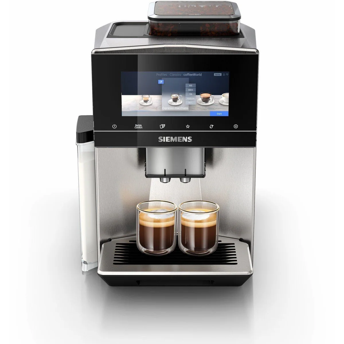 SIEMENS EQ900 TQ903D43 Kaffeevollautomat, intuitives TFT-Display, Geräuschreduzierung, App-Steuerung