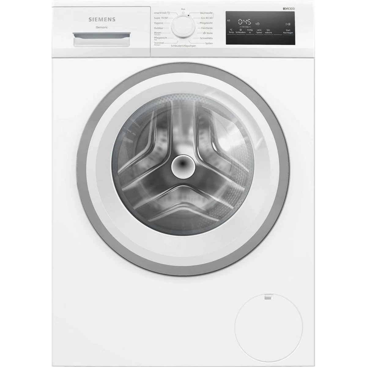 SIEMENS WM14N127 Waschmaschine, 8 kg, 1400 U/min, smartFinish, AquaStop