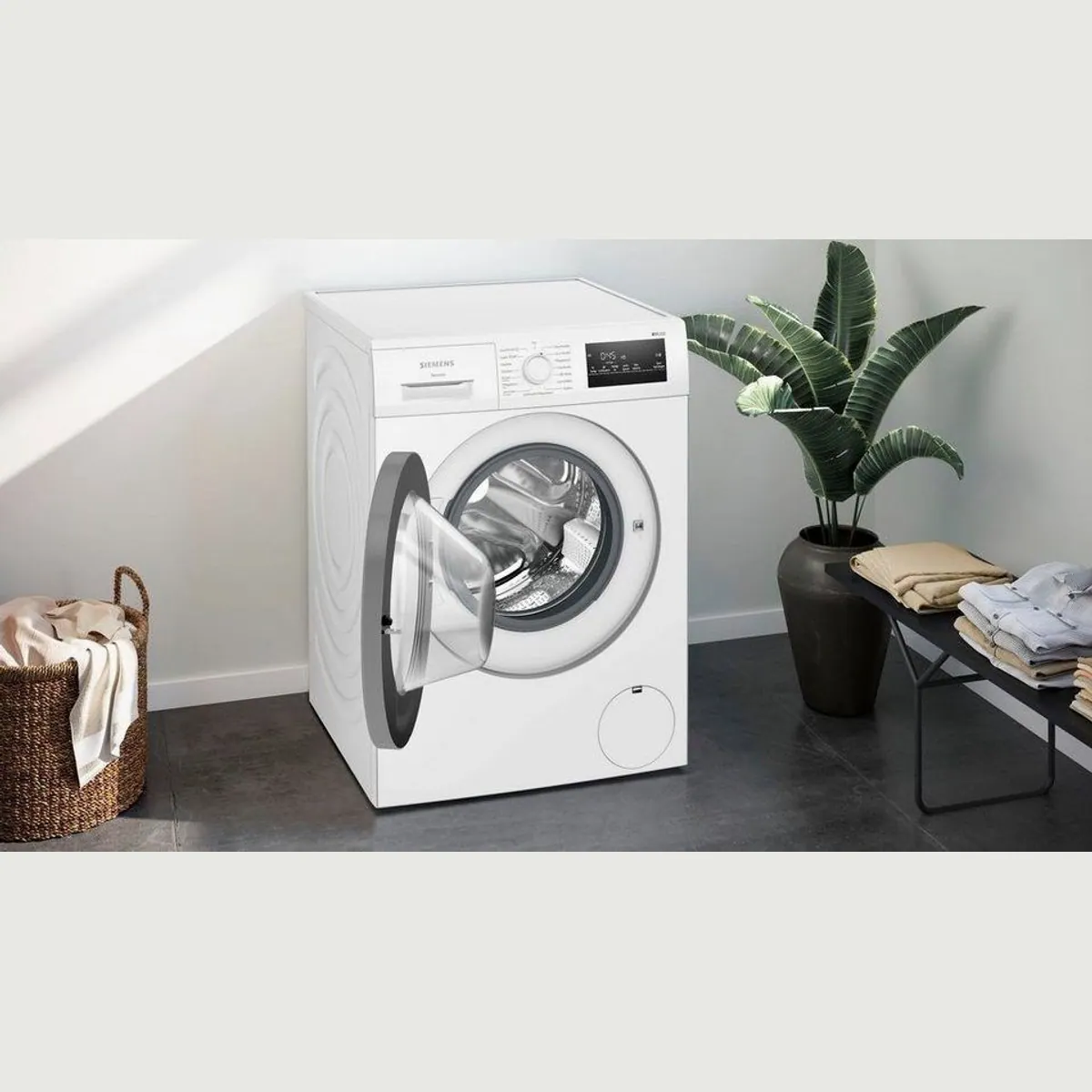 SIEMENS WM14N127 Waschmaschine, 8 kg, 1400 U/min, smartFinish, AquaStop 3