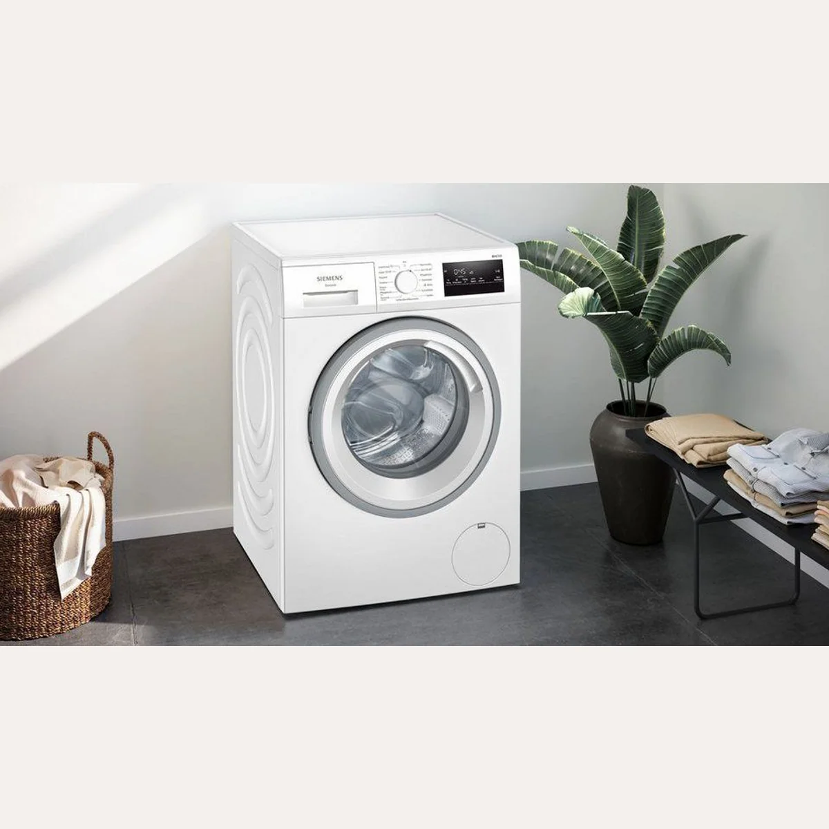 SIEMENS WM14N127 Waschmaschine, 8 kg, 1400 U/min, smartFinish, AquaStop 4