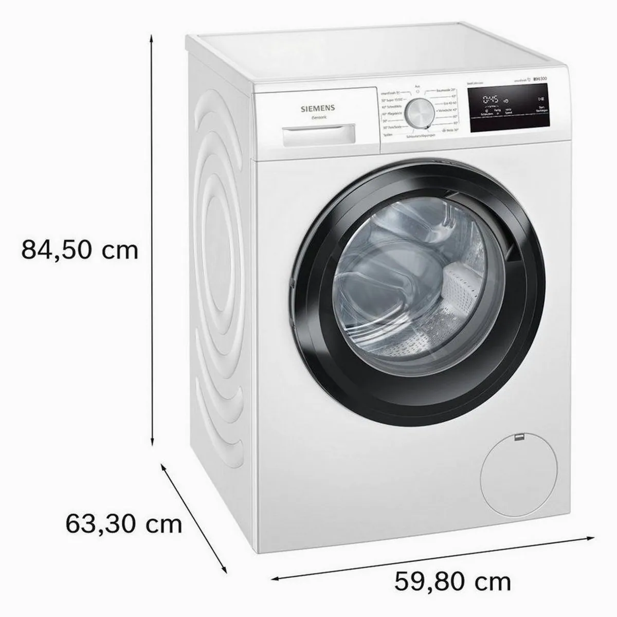 SIEMENS WM14N0G4 iQ300 Waschmaschine, 8 kg, 1400 U/min, Beladungssensor, iQdrive Motor 3