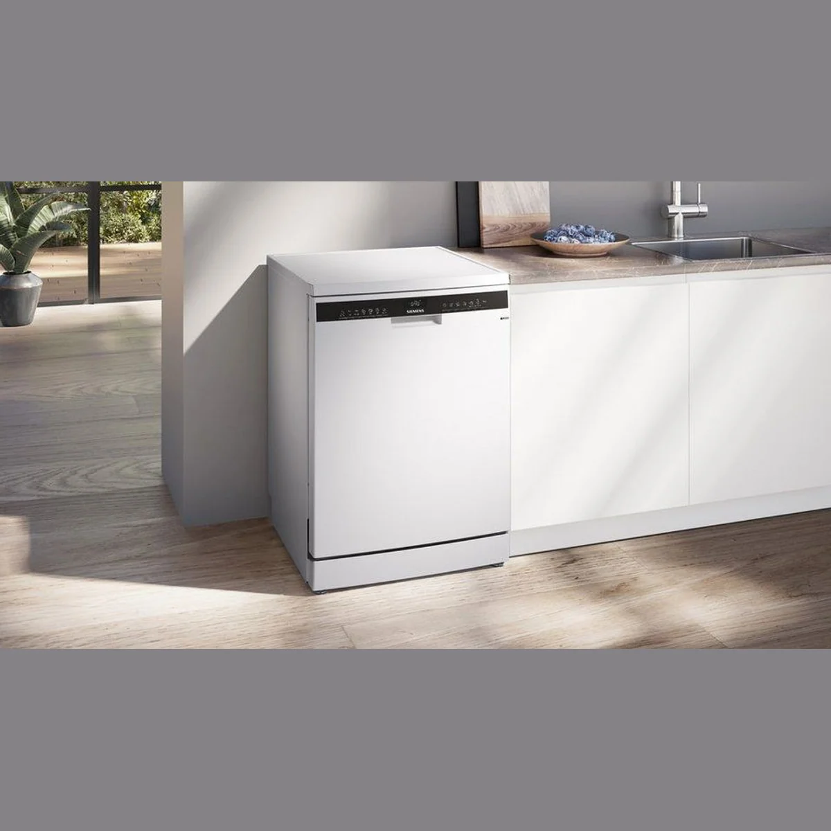 SIEMENS iQ300 SN23EW28AE Standgeschirrspüler, 13 Maßgedecke, flexible Körbe, Spülturbo varioSpeed 4