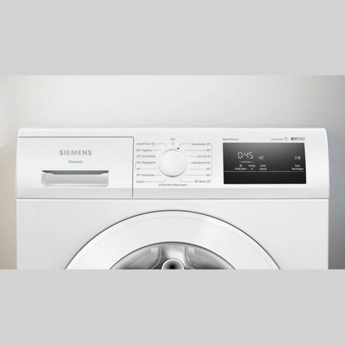 SIEMENS iQ300 WM14N0H5 Waschmaschine, 8 kg, 1400 U/min, smartFinish-Programm zur Faltenreduzierung 2