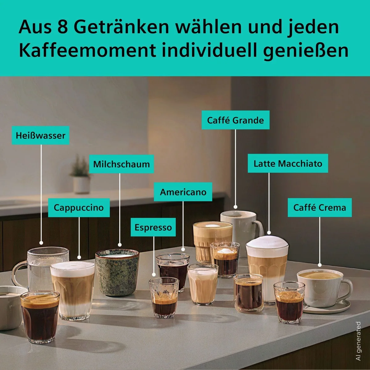 SIEMENS EQ500 Kaffeevollautomat, 41 Getränke, Doppeltassenfunktion, einfache Reinigung 3