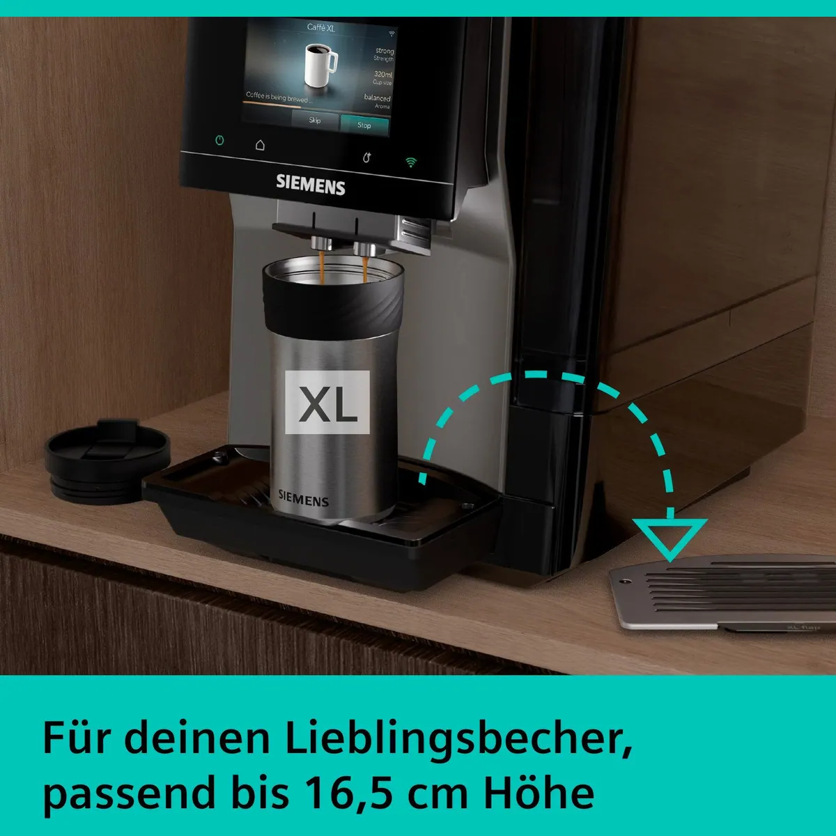 SIEMENS EQ700 TP725ET7 Kaffeevollautomat, 41 Kaffeespezialitäten, intuitives Touch-Display, individuelle Einstellungen 5