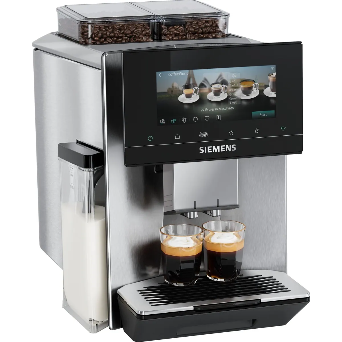 SIEMENS EQ900 TQ927E03 Kaffeevollautomat, individuelle Aromaeinstellungen, 2 Bohnenbehälter, 41 Getränke