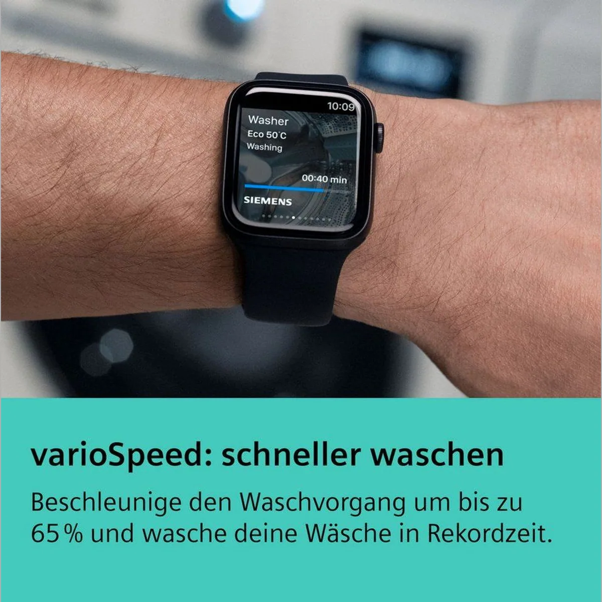 SIEMENS Waschmaschine iQ700 WG56B20T1, 10 kg, 1600 U/min, aquaStop & Home Connect 4