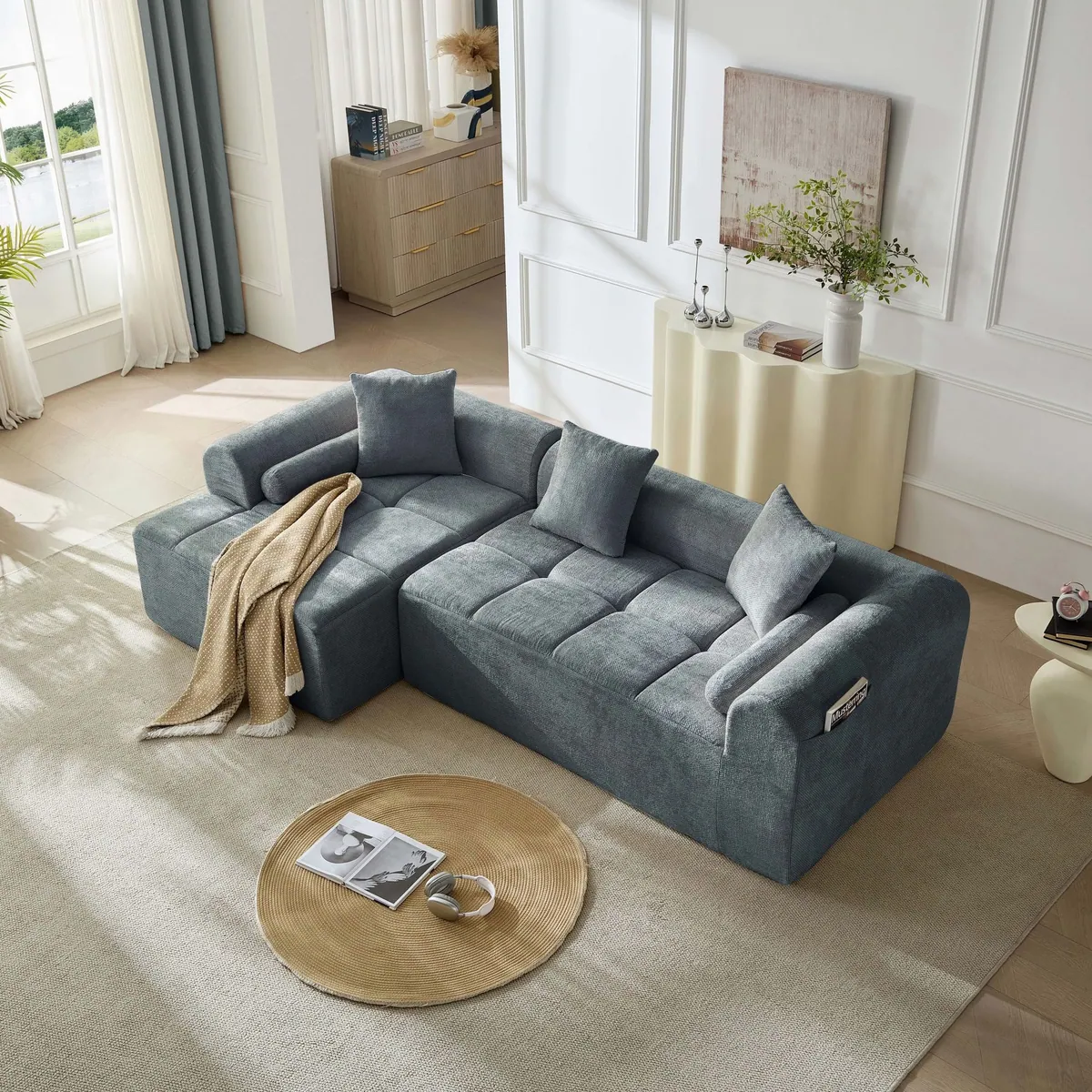 Sinaopus Ecksofa Modulsofa, flexible Wohnlandschaft mit tiefer Sitzfläche