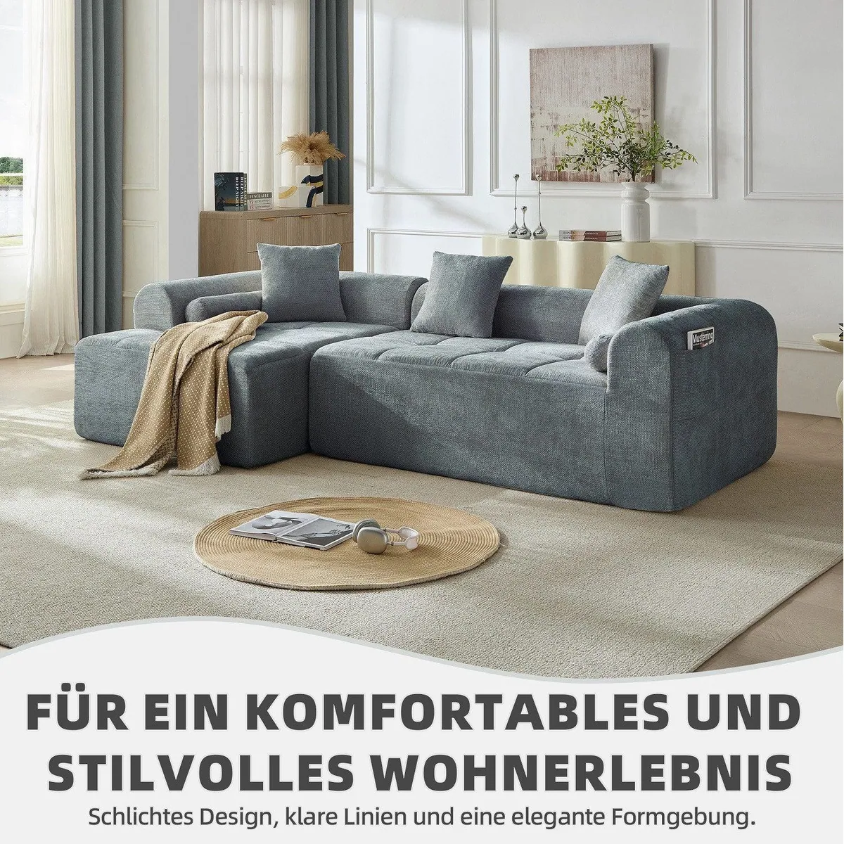 Sinaopus Ecksofa Modulsofa, flexible Wohnlandschaft mit tiefer Sitzfläche 2