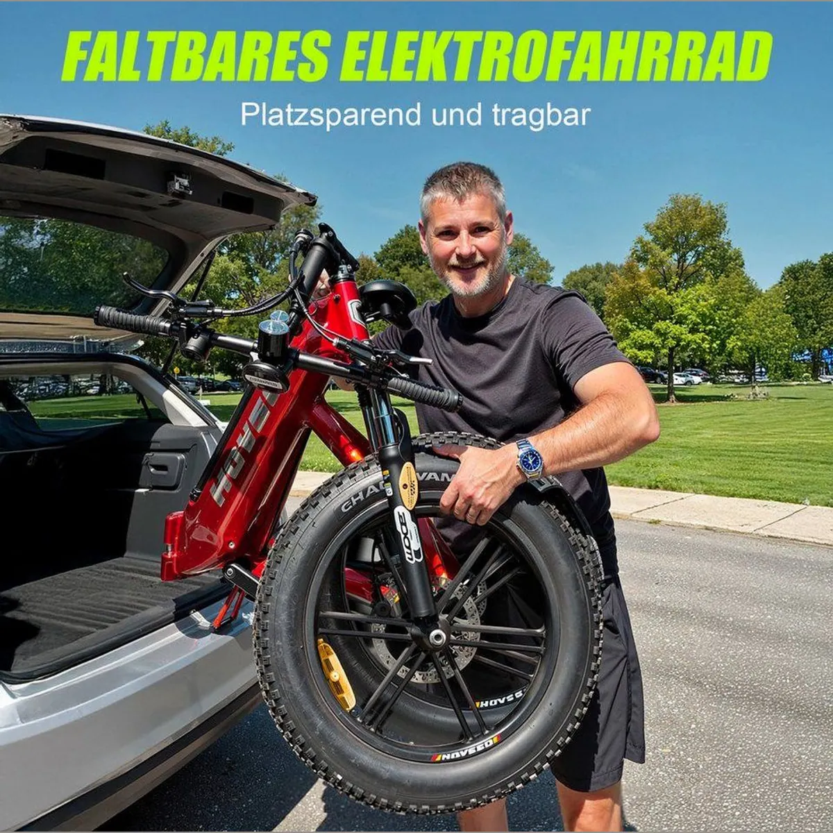 SISIGAD Klapprad 20'' E-Bike, 250W Motor, herausnehmbarer Akku, kompakt faltbar 5