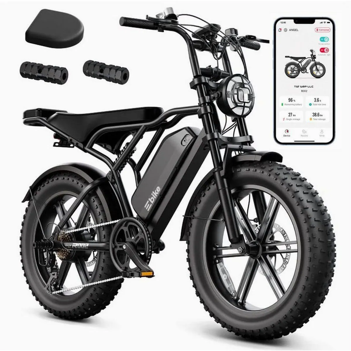 SISIGAD E-Bike R002, 250W Motor, herausnehmbarer Akku, 4 Fahrmodi