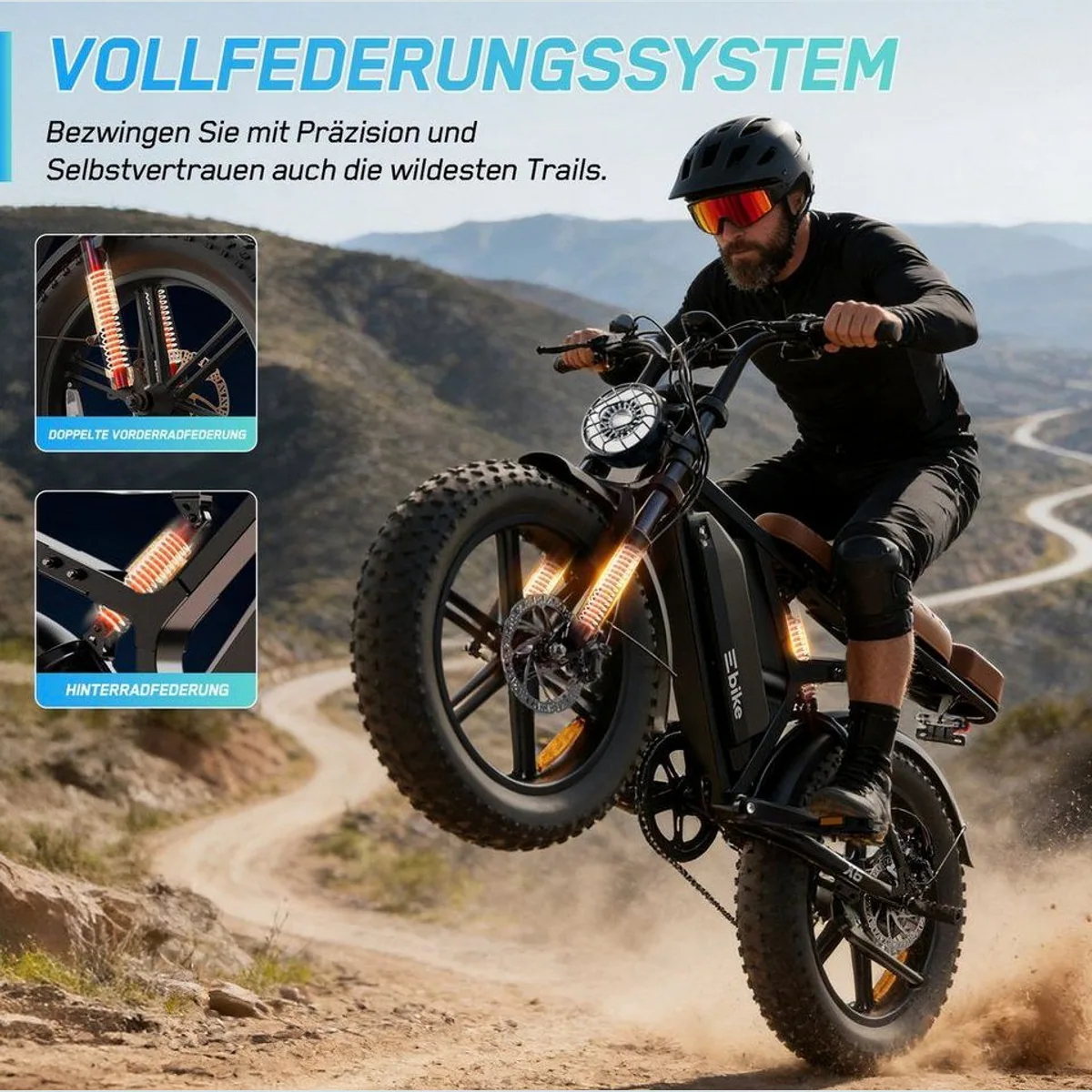 SISIGAD X6 E-Bike Mountainbike 20'', 48V Akku, 60 km Reichweite 5