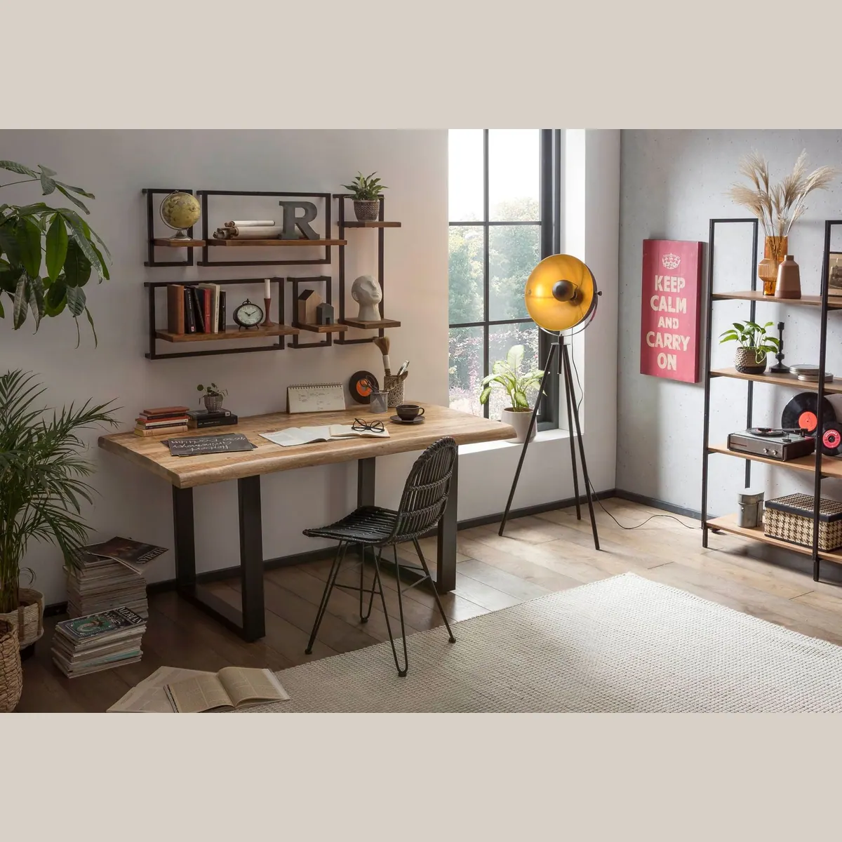 SIT Baumkantentisch Dijon Mango Esstisch, robustes Metallgestell, individuelles Massivholz 3