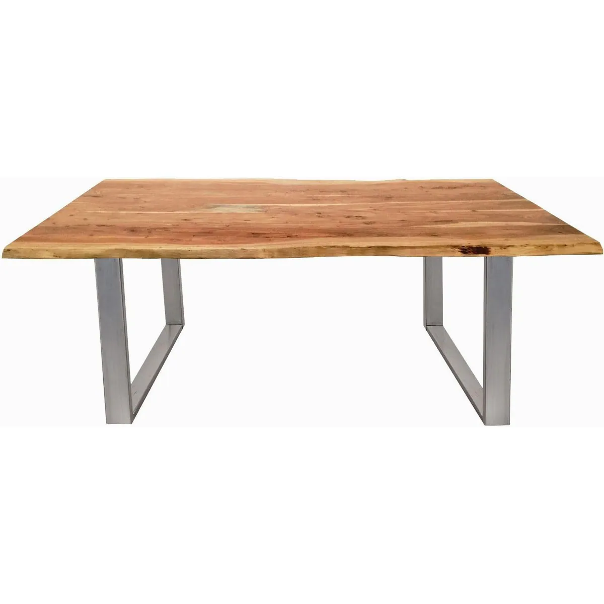 SIT Esstisch Sydney Wildeiche, rustikale Baumkante & elegantes Kufengestell
