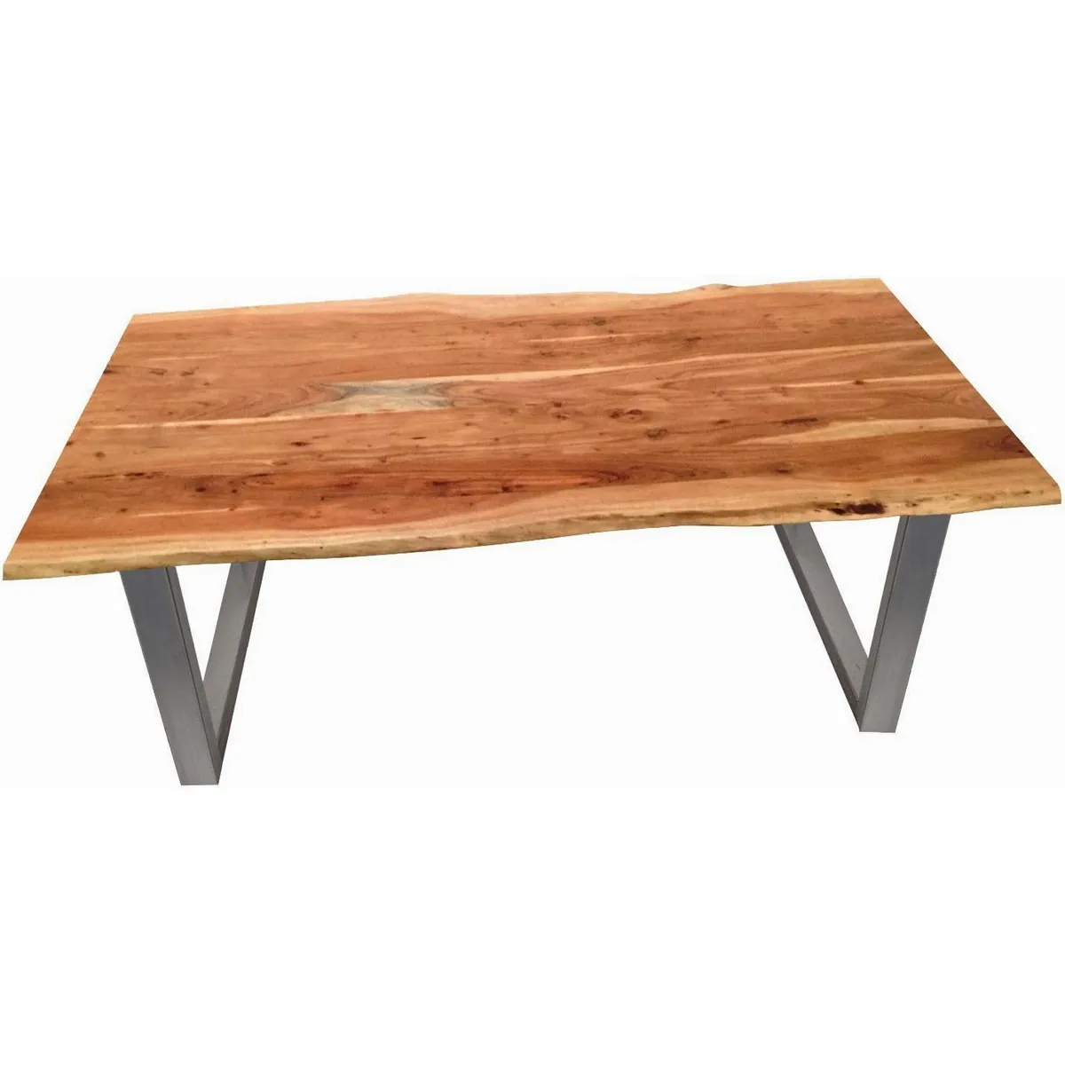 SIT Esstisch Sydney Wildeiche, rustikale Baumkante & elegantes Kufengestell 3