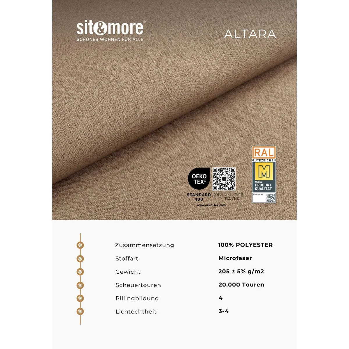 sit&more Polstergarnitur Savona, stilvolles Design, Federkern-Polsterung, frei im Raum stellbar 3