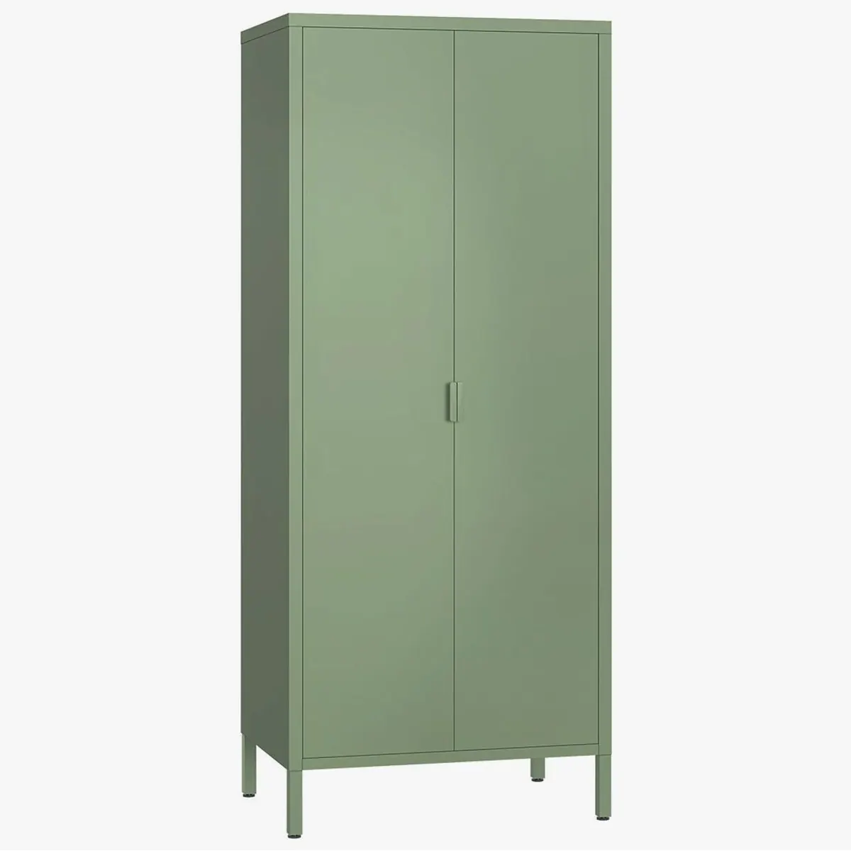 skølm Kleiderschrank Ituri aus Metall, stabil und modern mit 6 Fächern und 2 Kleiderstangen 2