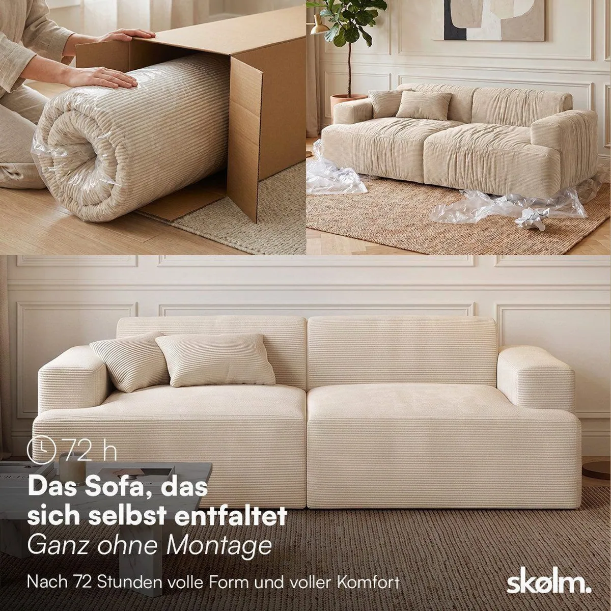 skølm Sofa Freki, komfortabel, pflegeleicht, mit 2 Kissen 3