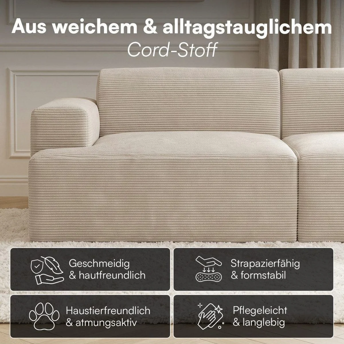 skølm Sofa Freki, komfortabel, pflegeleicht, mit 2 Kissen 5