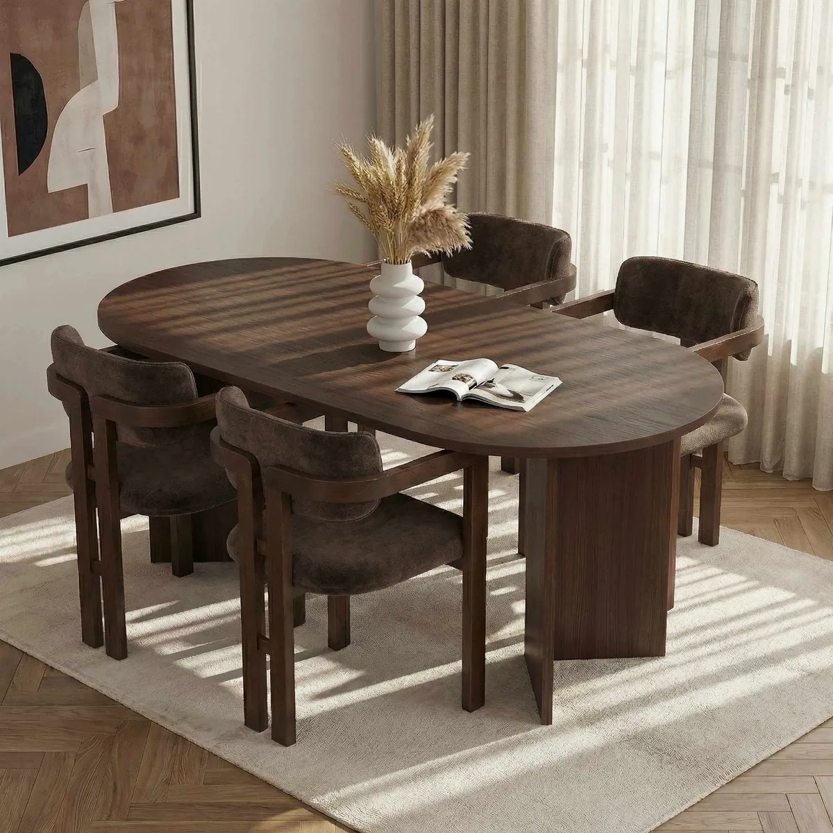Skye Decor Essgruppe Sablin Modern 4, 5-teiliges Set mit Tisch und Stühlen 2