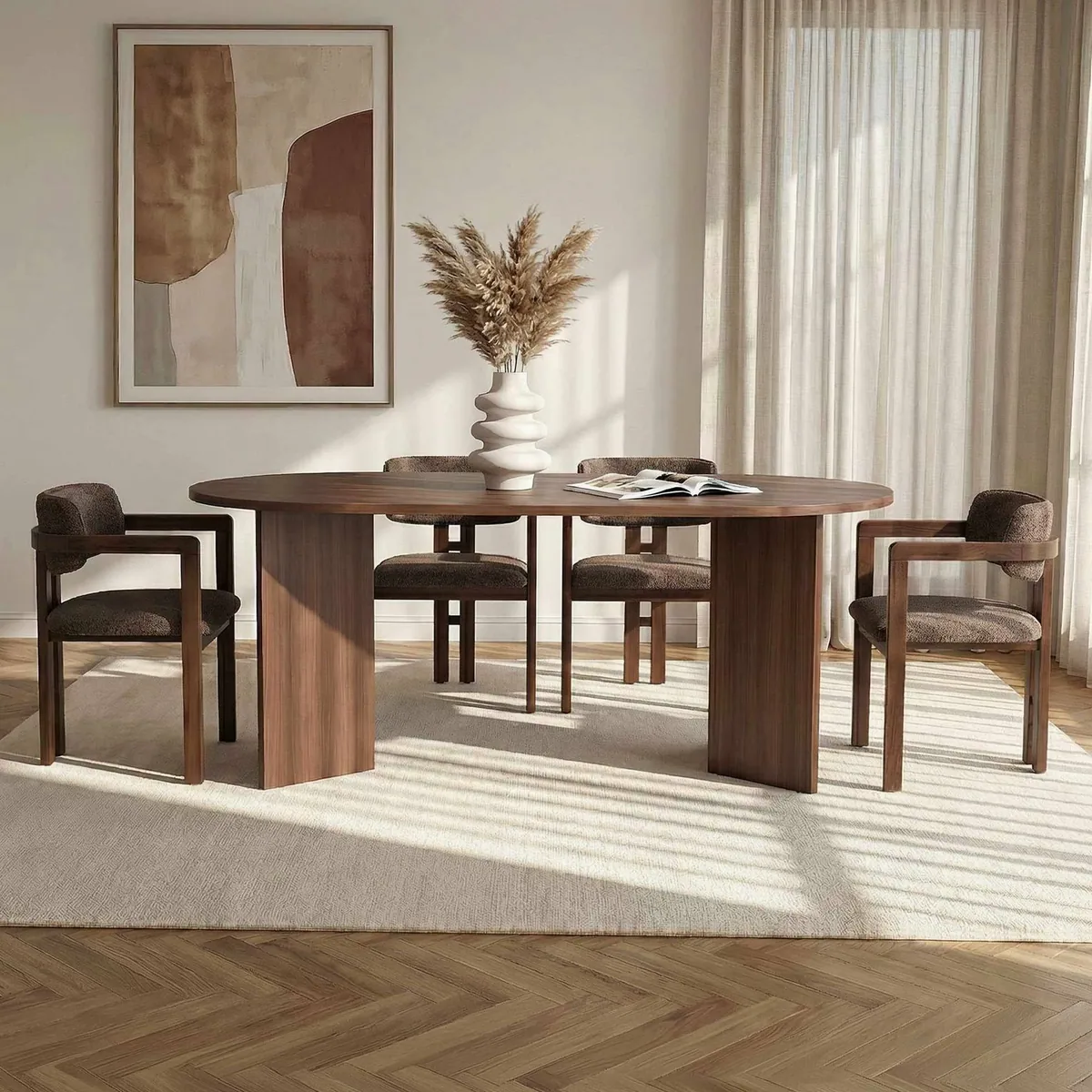 Skye Decor Essgruppe Sablin Modern 4, 5-teiliges Set mit Tisch und Stühlen 3