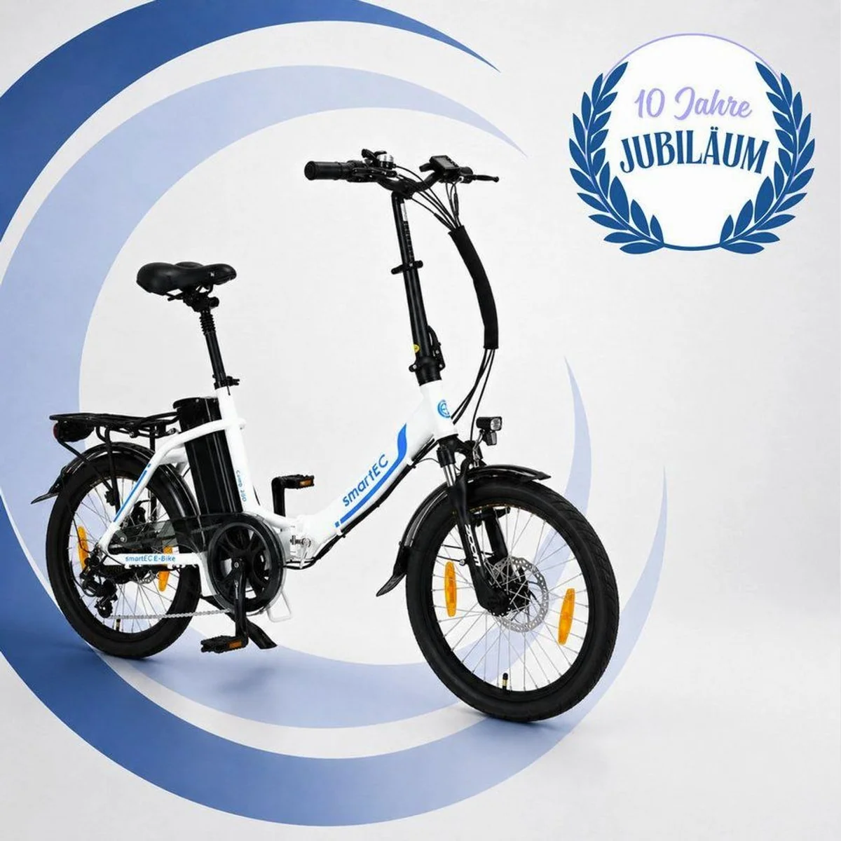 smartEC Camp-20D E-Bike Klapprad, kompakt, sicher, 100 km Reichweite
