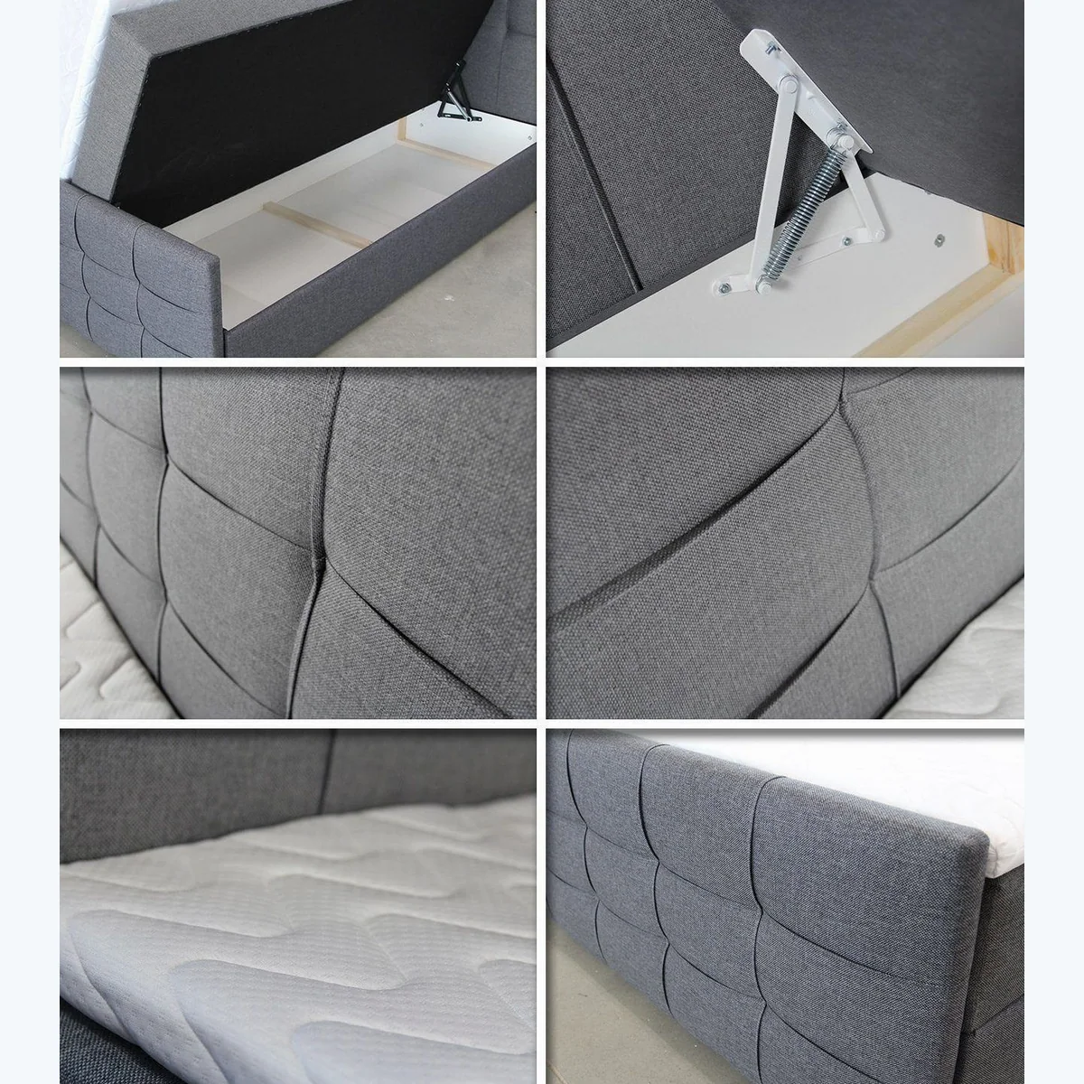 Sofnet Boxbett Best Lux, zwei Bettkästen, Bonell-Matratze, Topper — vielseitig und komfortabel 4