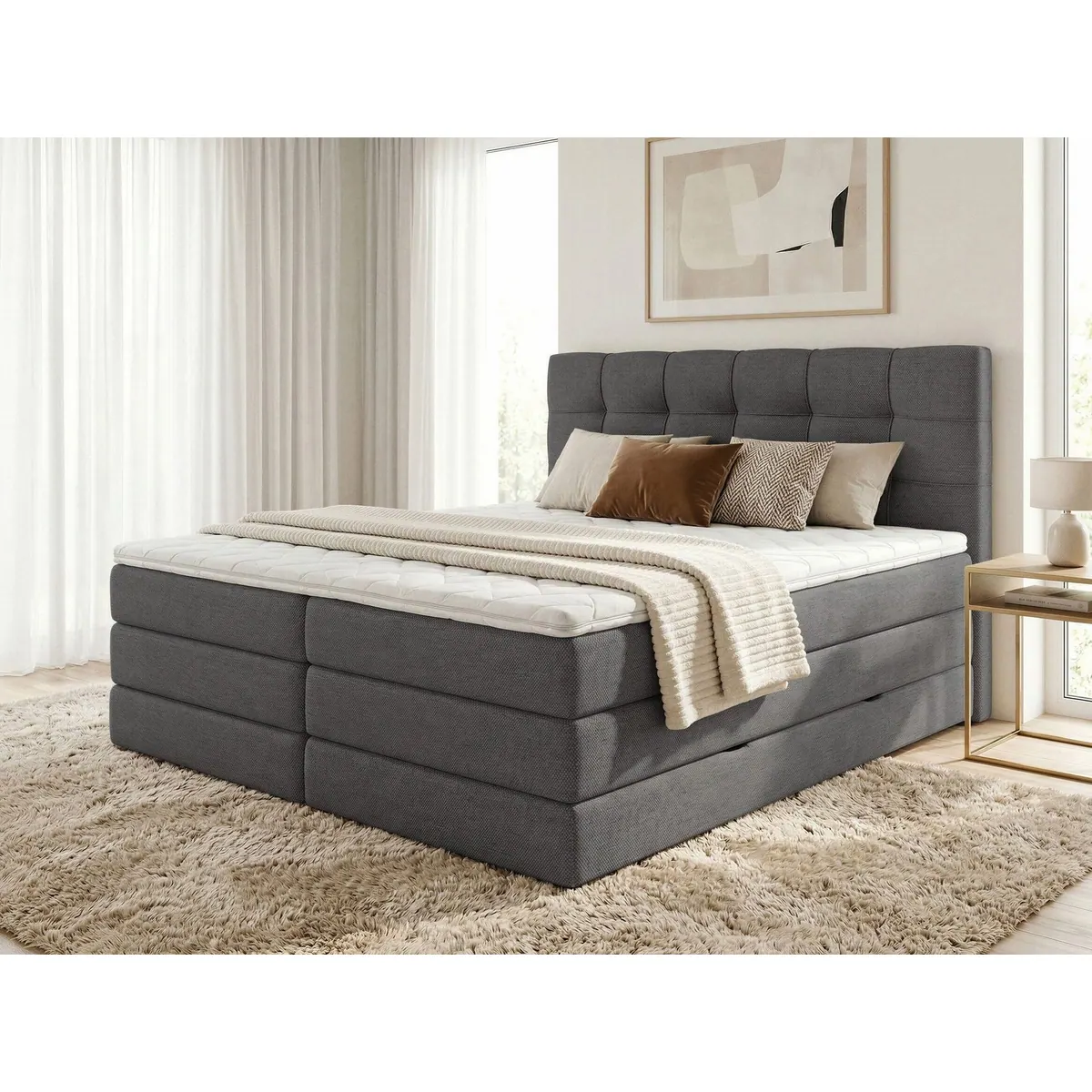 Sofnet Boxspringbett Best XL, mit Stauraumbettkästen und Taschenfederkernmatratze