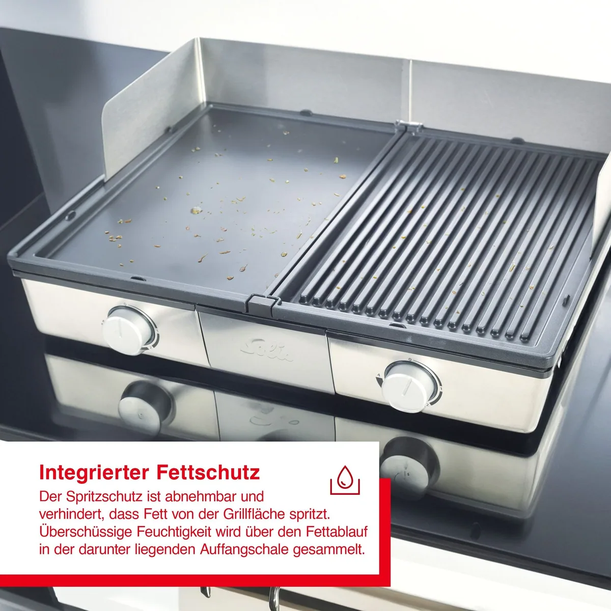 SOLIS OF SWITZERLAND Tischgrill Deli Grill, 2200 W, abnehmbare Grillplatten, optimale Wärmeübertragung 4