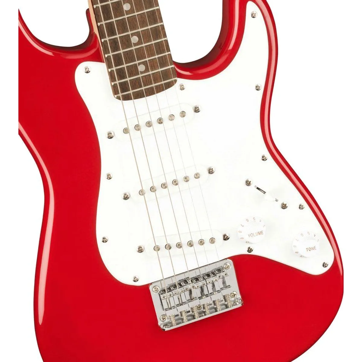 Squier Mini Stratocaster Dakota Red, kompakte E-Gitarre mit vielseitigem Sound 4