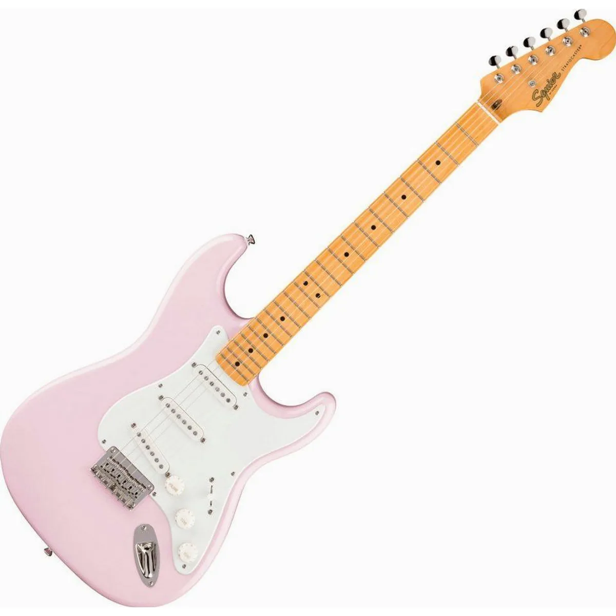 Squier Classic Vibe '50s Stratocaster HT, Alnico-Sounds, Shell Pink — vielseitig, präzise, klassisch