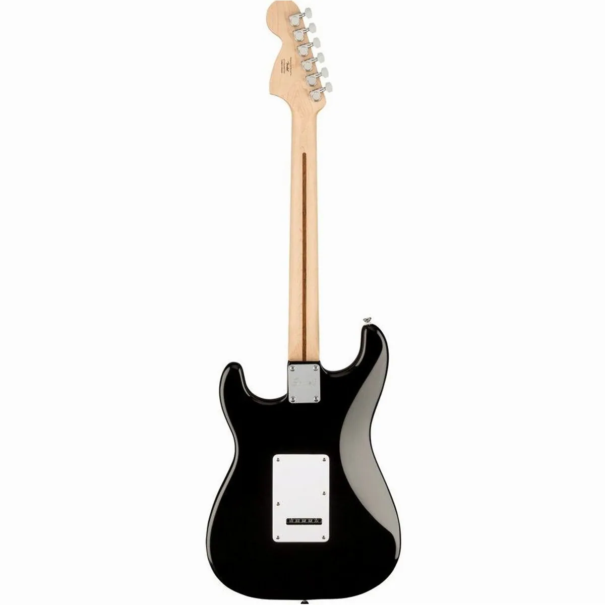 Squier Affinity Stratocaster E-Gitarre, Hochglanz Schwarz, 21 Bünde, SSS Tonabnehmer 2