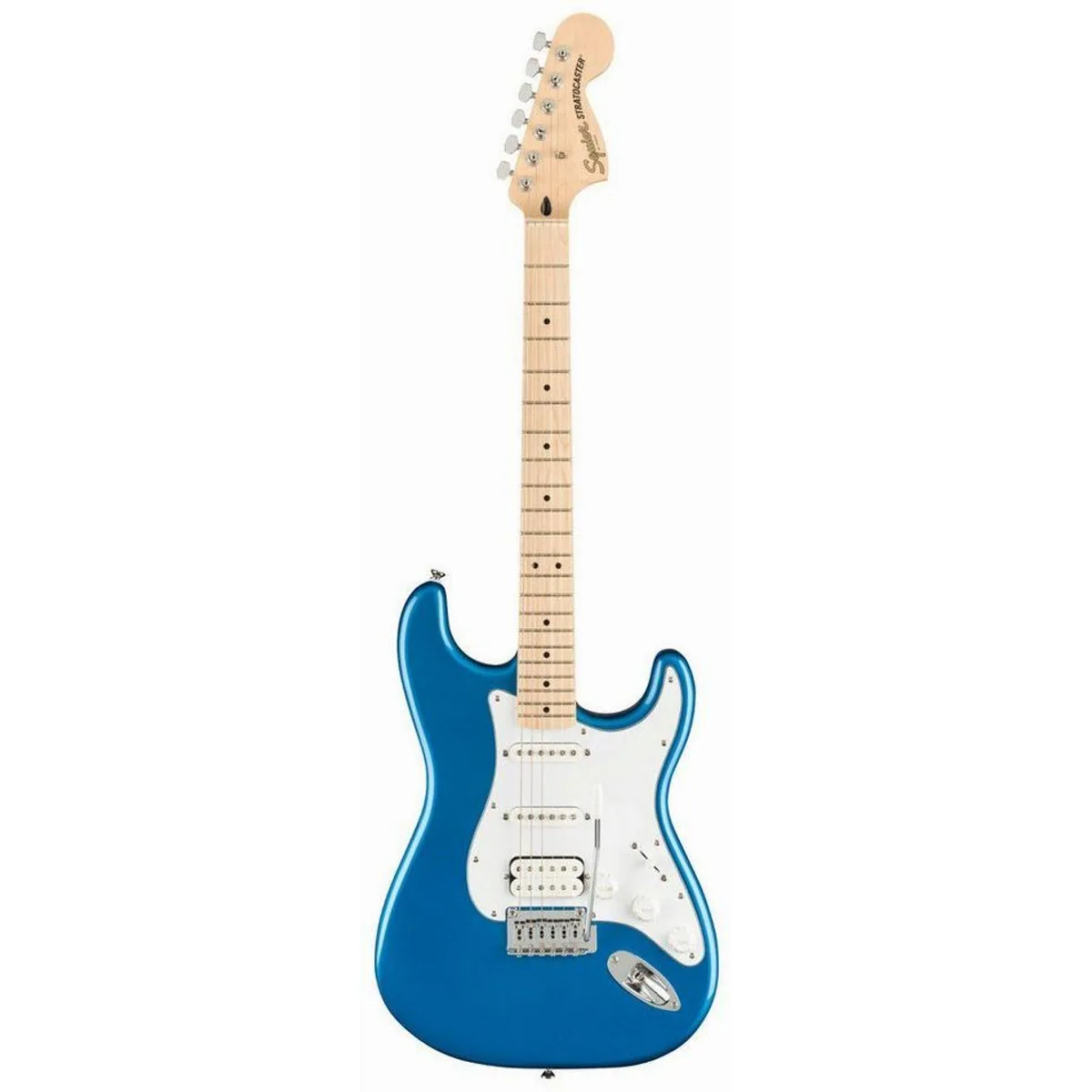Squier Affinity Stratocaster HSS Pack, vielseitige Sounds, inkl. Verstärker — Lake Placid Blue 2