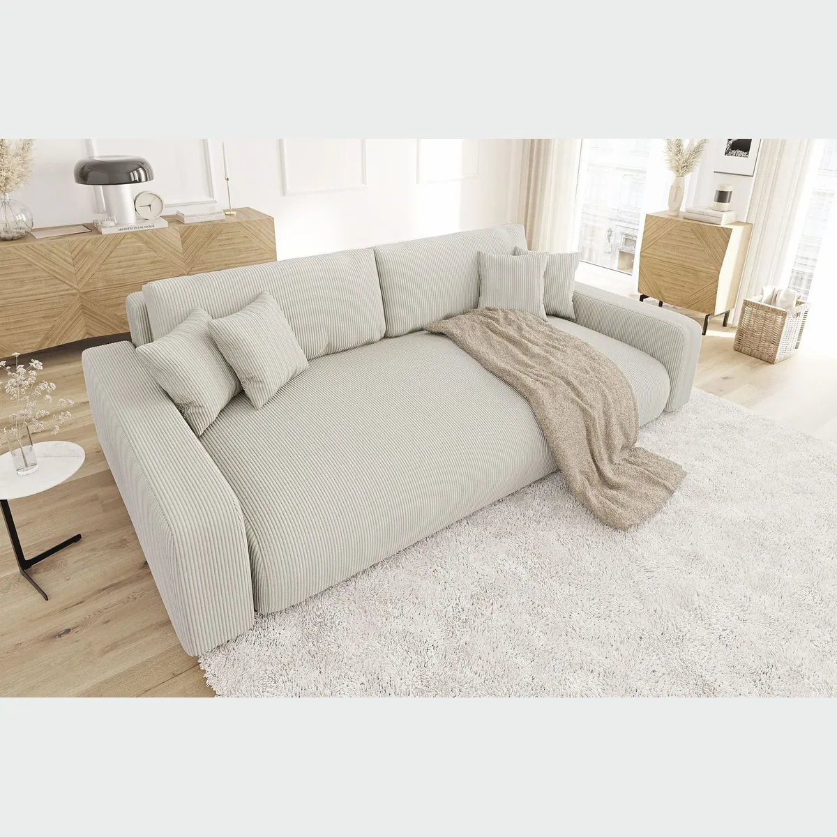 S-Style Möbel Schlafsofa Emma, mit Schlaffunktion und Bettkasten — weich, vielseitig, stilvoll