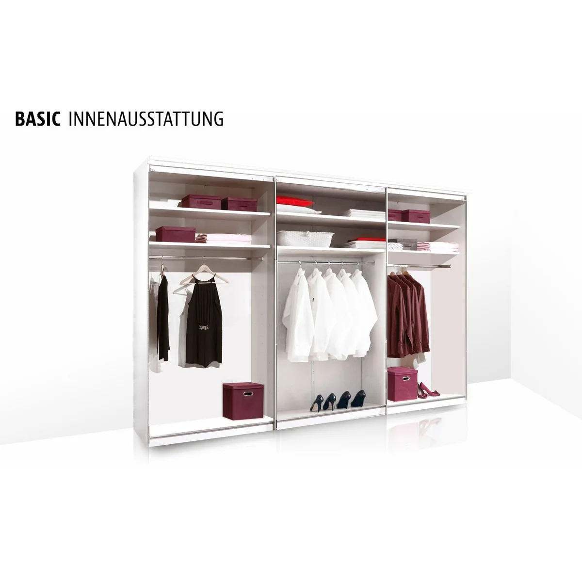 STAUD Schwebetürenschrank Includo, flexible Einlegeböden, Made in Germany 2