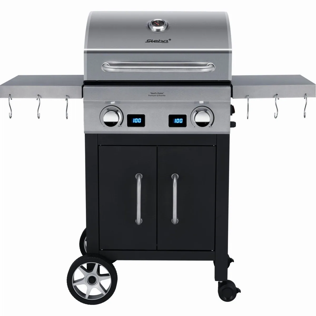 Steba Elektrogrill VG 7000 Devil’s Choice, stufenlose Temperaturregelung, elegantes Edelstahlgehäuse