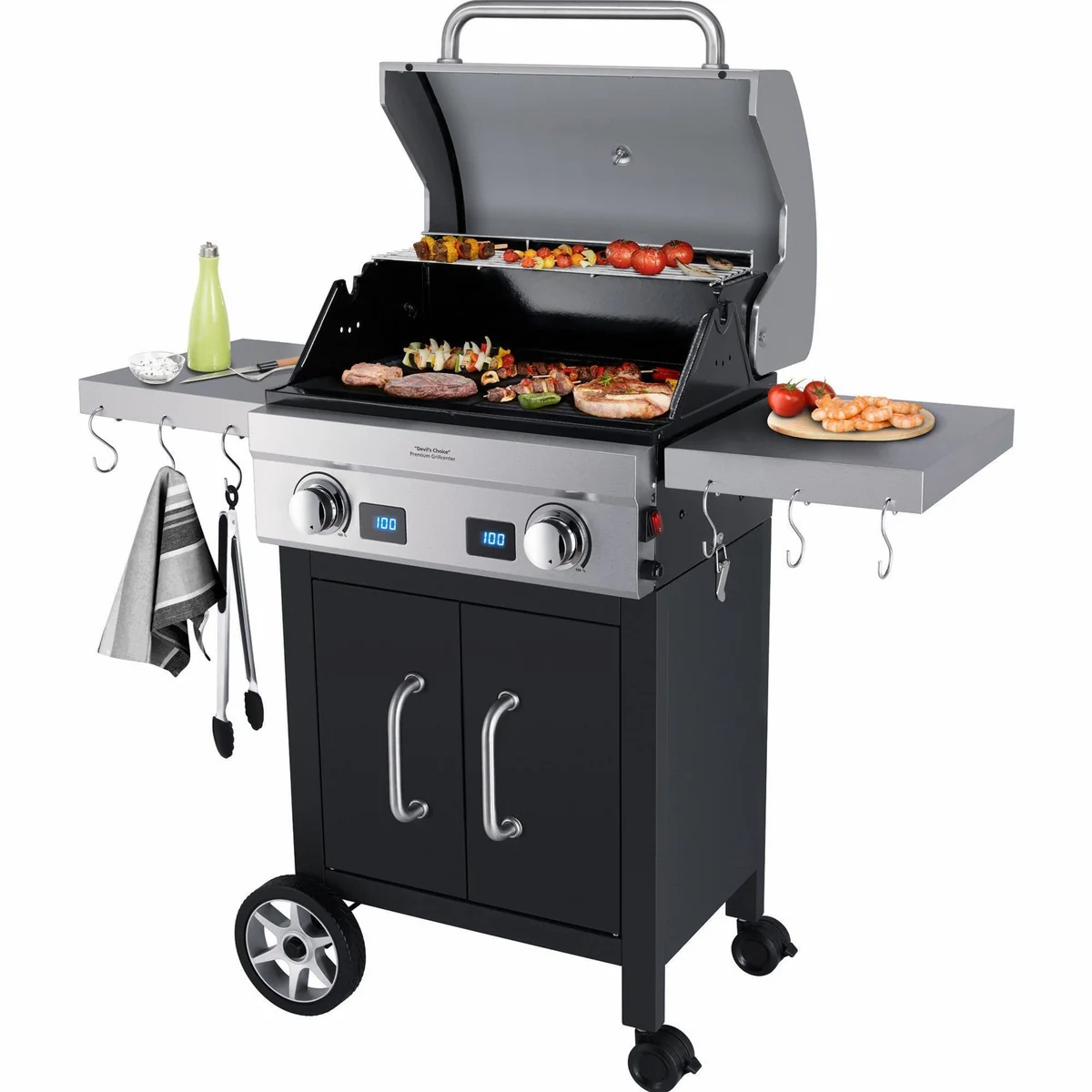 Steba Elektrogrill VG 7000 Devil’s Choice, stufenlose Temperaturregelung, elegantes Edelstahlgehäuse 5